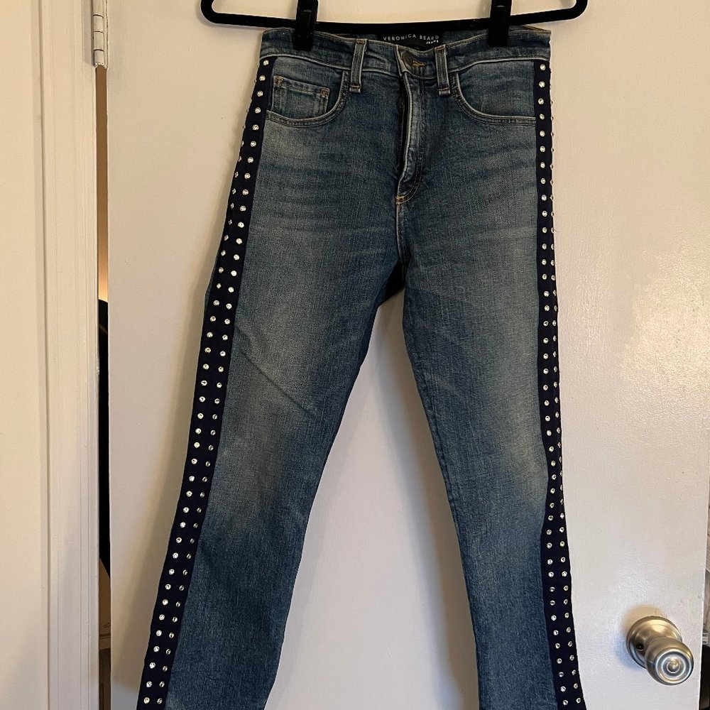 Veronica Beard Stud-Accented Jeans